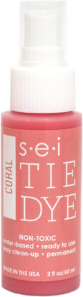 S.E.I. Coral Tie Dye Spray Bottle: 2oz. Non Toxic Fabric Dye Spray, DIY by SEI
