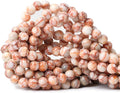 45PCS 8mm Natural Red Network Stone Round Loose Beads by CHEAVIAN