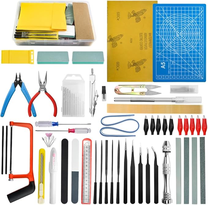 Bigstone 85 PCS Model Tools Kit Hobby Building Tool Craft Set Modeler Basic DIY by BIGSTONE