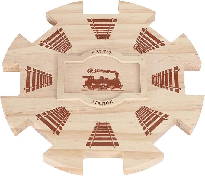 Mexican Train Dominoes Wooden Hub- Premium Pine by NVAAV
