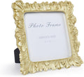 Cuspin 6x6 Gold Picture Frame, Vintage Palm Leaf Square Photo Frame by Cuspin