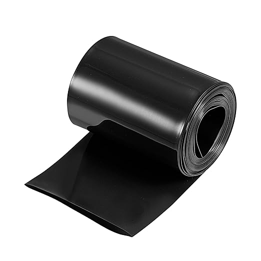 MECCANIXITY Battery Wrap PVC Heat Shrink Tubing 38mm Dia 60mm Flat 10 Feet(3meters) Black Good Insulation for Battery Pack