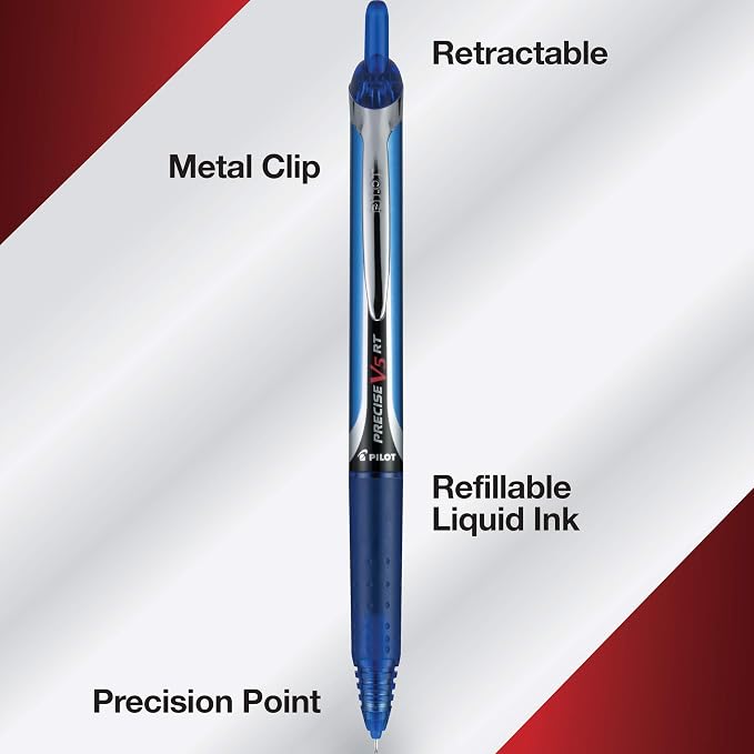 PILOT Precise V5 RT Refillable & Retractable Rollerball Pens, Extra Fine Point - Image 2