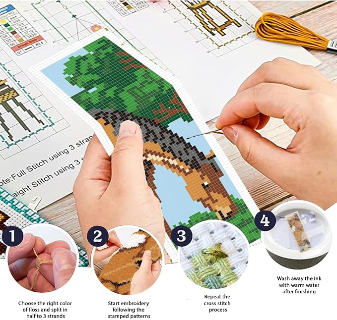 ORIGACH 6 Set Horse Cross Stitch Bookmark Kit - Image 4