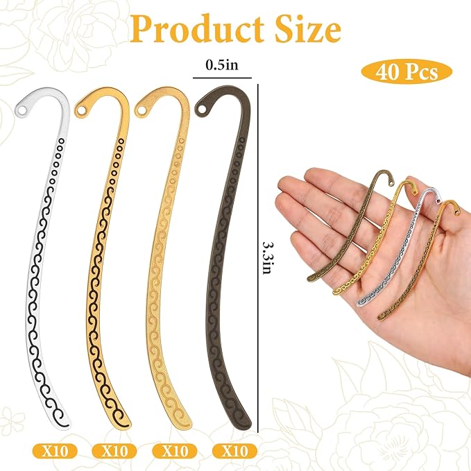 40 Pcs Metal Bookmark DIY Bookmarks - Image 2