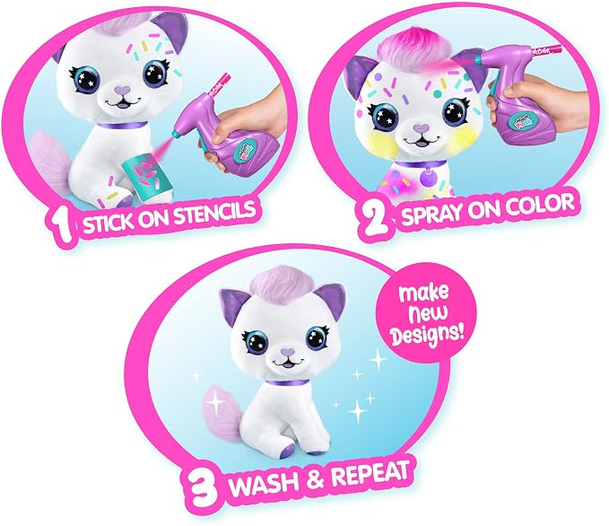 Canal Toys Personalize Airbrush Plush Large Kitty! Decorate, Repeat! Customize - Image 6