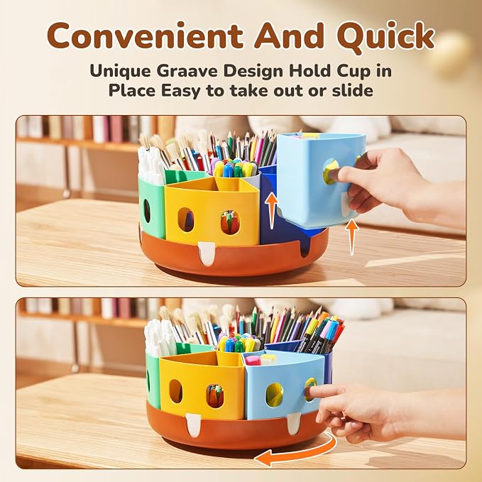 GAMENOTE Rotating Art Supplies Organizer - Image 7