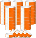 500 Pcs Orange Paper Wristbands for Events Waterproof Neon Wrist Bands Adhesive Concert Identification Wristbands Hand Bands for Events (Orange)