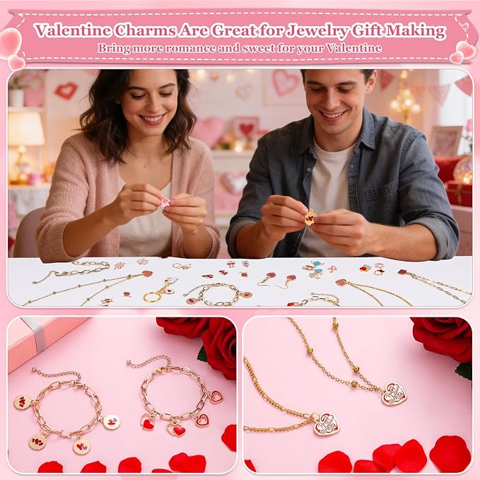 Modacraft 120 Pcs / 60 Pairs Valentine's Day Charms - Image 5