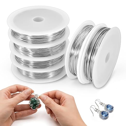 Jewelry Making Wire Set, 304 Stainless Steel Beading Wire 18/20/22/24/26/28 by Nufiwra