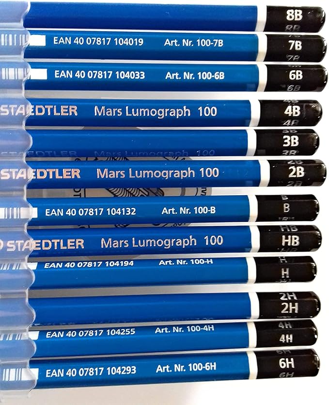 Staedtler Mars Lumograph Pencil Set – 12 Premium Graphite Drawing Pencils - Image 5