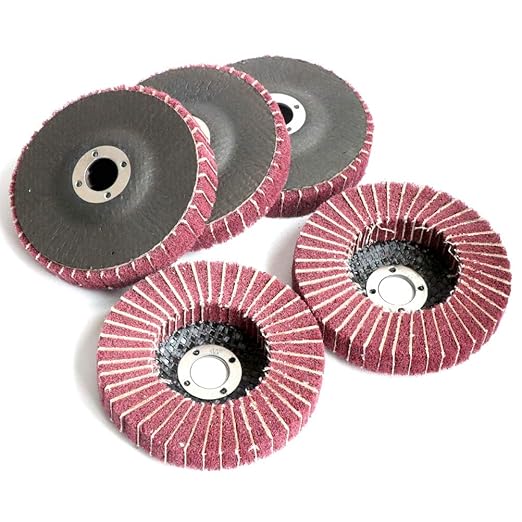 5Pcs 4.5" x 7/8" Nylon Fiber Flap Disc Polishing Grinding Wheel,Scouring pad Buffing Wheel for Angle Grinder, Polishing Tools (Grit 240)