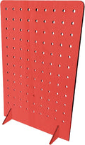 Torched Pegboard Display Stand for Jewelry, Craft Shows, Selling, Vendor Events, Tools, Peg Board Accessories Rack Organizer, Large 9.75" L x 4.3" W x 14" H, RED