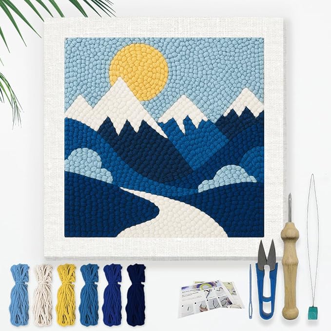 DOODLREAM Mountains DIY Punch Needle Embroidery Kit by Doodlream