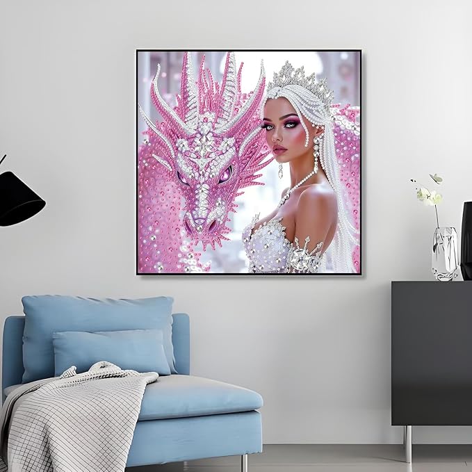 Dragon Diamond Art Kits for Adults, Full Drill Diamond Painting Kit 12x12in - Image 3