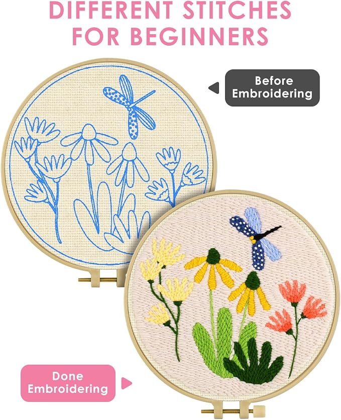 TINDTOP Punch Needle Kits, DIY Punch Embroidery Kits - Image 3