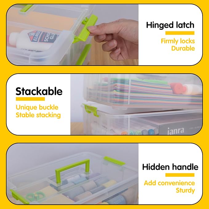 TERGOO 2 Layer Plastic Storage Containers - Image 3