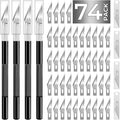 JTIEO Exacto Knife Set, 74 Pack Hobby Knife by JTIEO