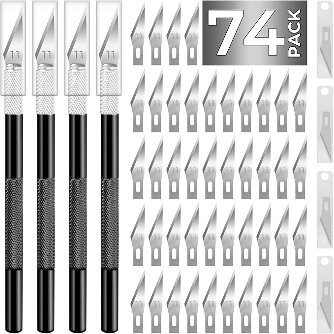 JTIEO Exacto Knife Set, 74 Pack Hobby Knife by JTIEO