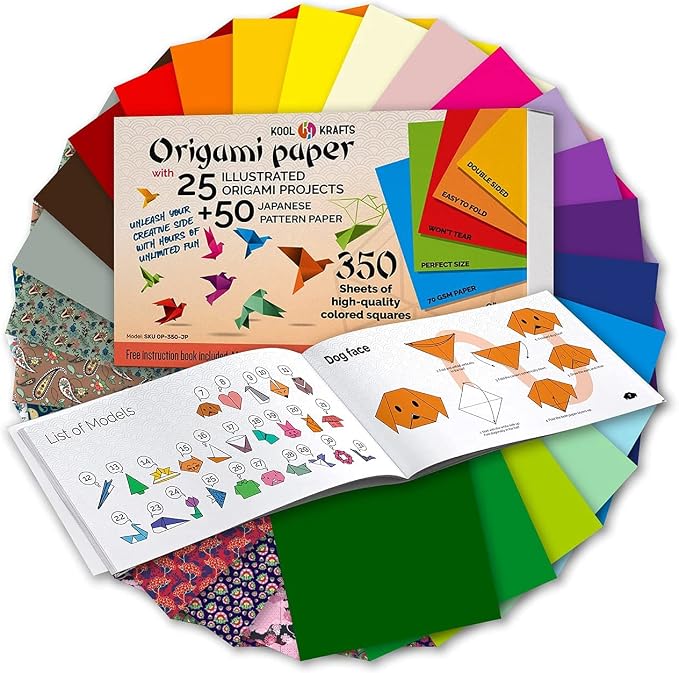 Origami Paper | 350 Origami Paper Kit | Set Includes - Image 8