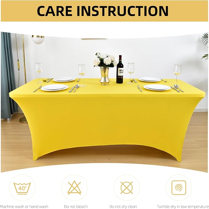 2-Pack 8ft Spandex Table Covers - Image 6