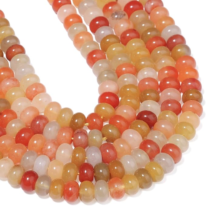 Songxi 5x8mm Natural Golden Silk Jade Beads, Gemstone - Image 7