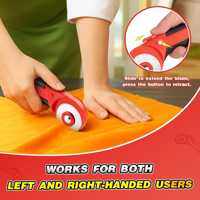 DIYSELF 45mm Rotary Cutter for Fabric, Fabric Cutter Rotary Tool - Image 4