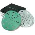 6-Inch 49-Hole 180 Grit Sanding Discs - Heavy-Duty Hook & Loop Film Discs - Sandpaper for Random Orbital Sanders - 50 Pack Box