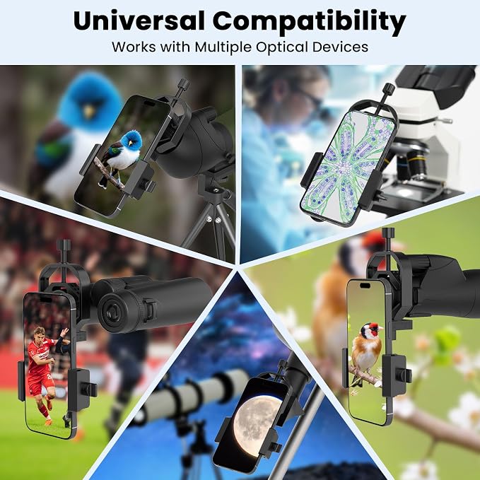 3-Axis Spotting Scope Phone Adapter & Telescope Phone Mount, Universal Spotting - Image 6