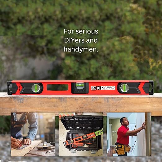 Kapro - 159 Magnetic Semi-Professional I-Beam with Plumb Site Level - Features Horizontal Vial and Dual-View Plumb Site - Aluminum - 24 Inch
