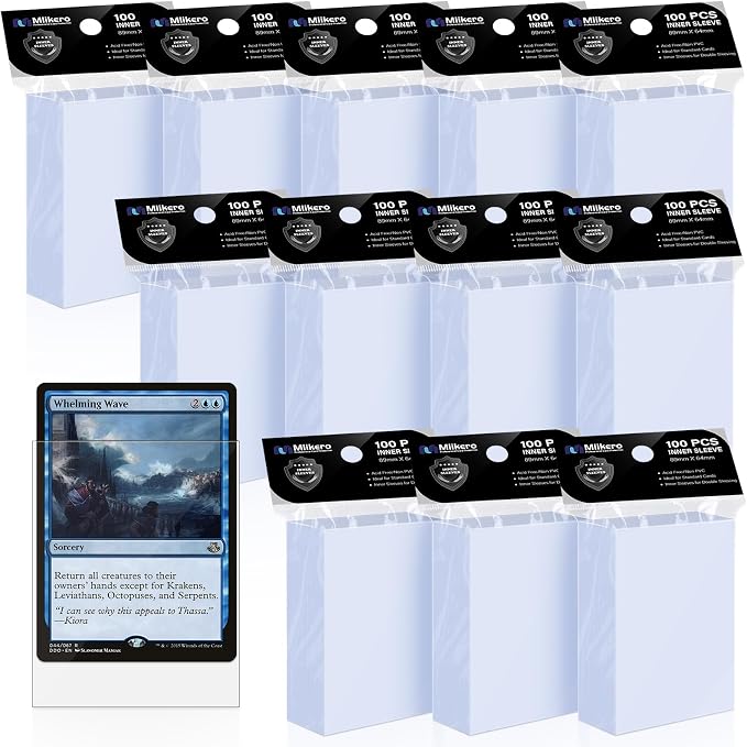 1200 Pack Card Sleeves, Perfect Fit Inner Sleeves Ideal by Mlikero