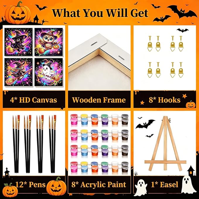 Arttoplus 4 Pack Paint by Numbers Kit - Image 6