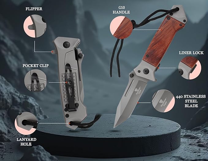 Snake Eye Tactical Heavy Duty Every Day Carry Folding Pocket Knife
