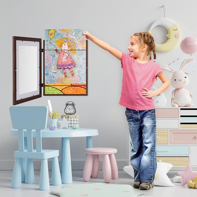 Kids Art Frames, 10x12.5 Front Opening Kids Artwork Frames Changeable, Displays - Image 7