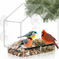 Window Bird Feeder with Strong Suction Cups, Balcony Glass Mount, Acrylic Cat by NaturesHangout