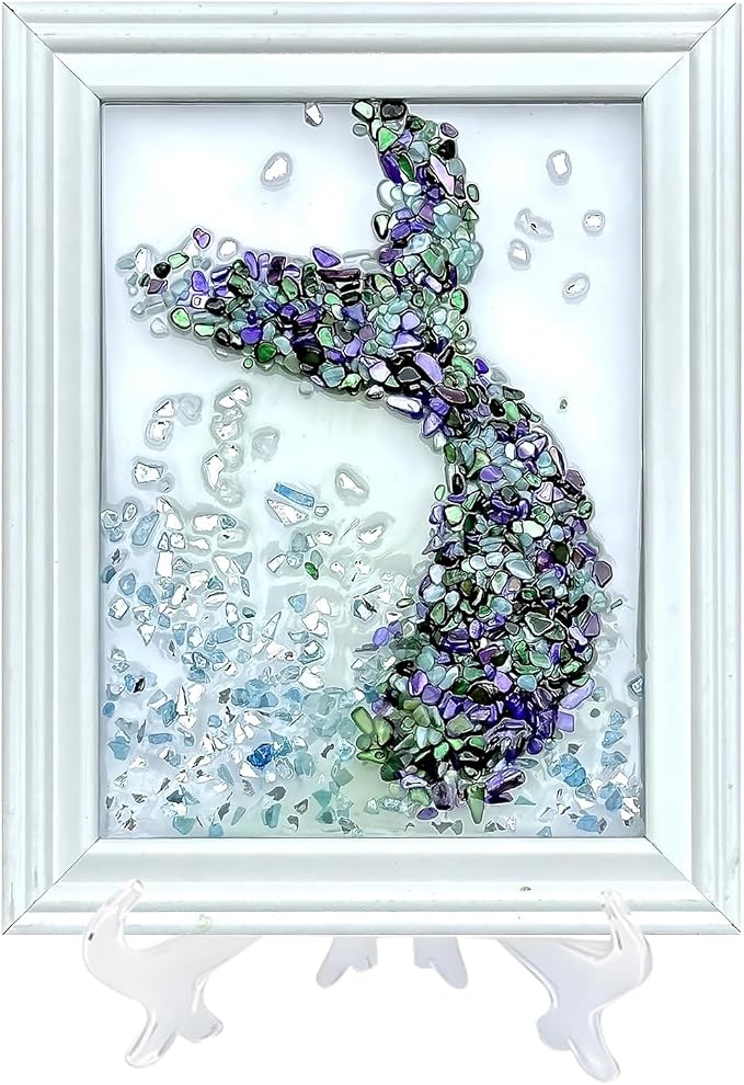 CIYOJA Sea Glass Stained Glass Kit Mermaid Tail – DIY Craft Kit by CIYOJA