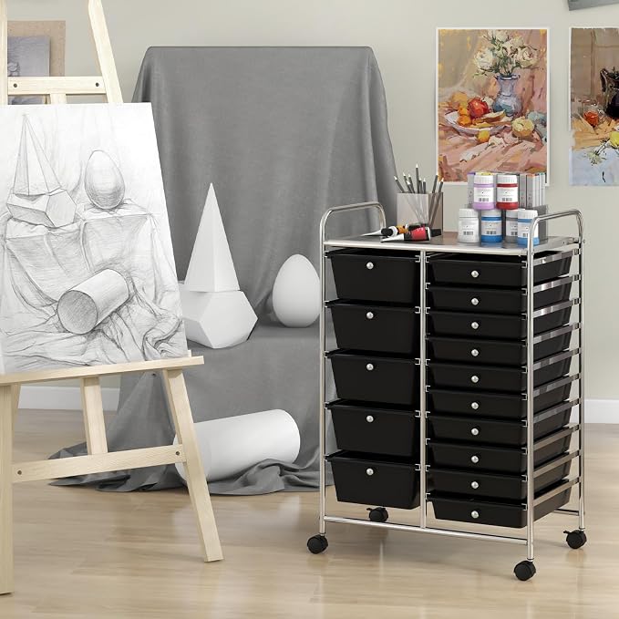 BECOMFORT 15-Drawer Rolling Cart - Image 9