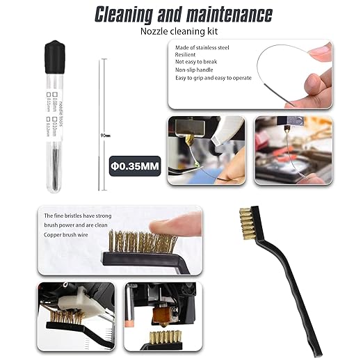 DECKIT 3D Printer Tool Kit 48Pcs 3D Printing Accessories Set with Deburring Tool, Nozzle Cleaner, Art Knife, Caliper Pen, Tube Cutter & Storage Bag | for All Printers/Removal/Cleaning/Finishing