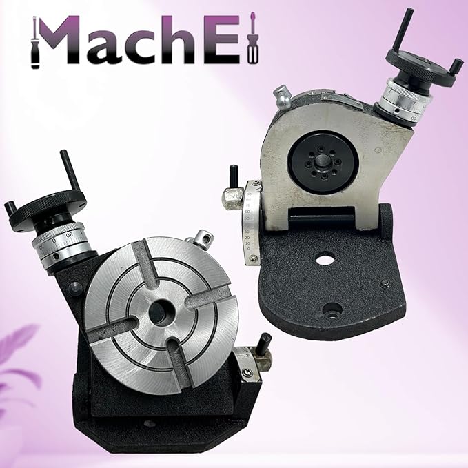 MachEl Precision 4"/100mm Tilting Rotary Table with MT2 Bore – Ideal for Milling and Lathe Applications
