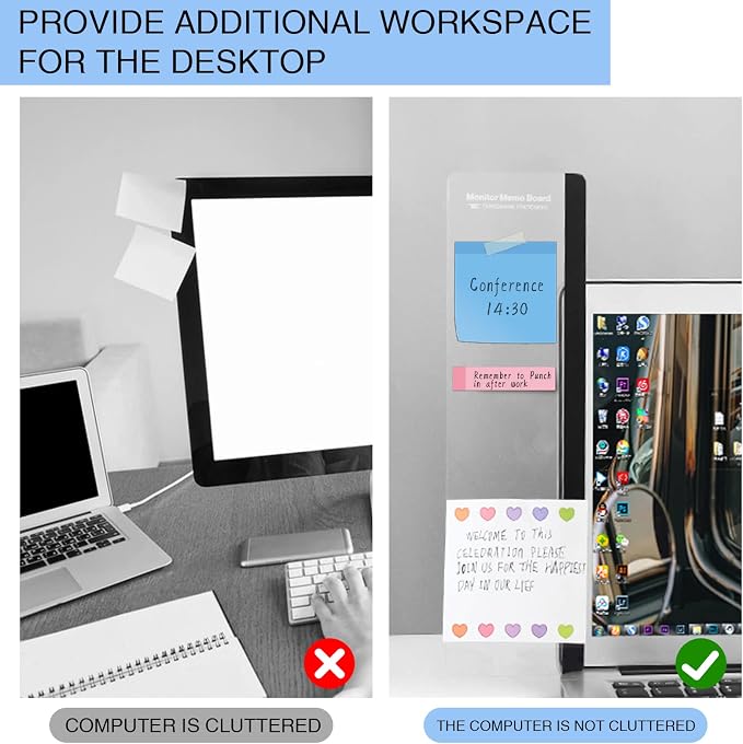 Office Desk Accessories 4pcs Multifunction Computer Monitor Memo Board - Image 3