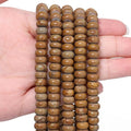 Songxi 5x8mm Natural Yellow Rhodonite Stone Rondelle Beads, Gemstone by SongXi