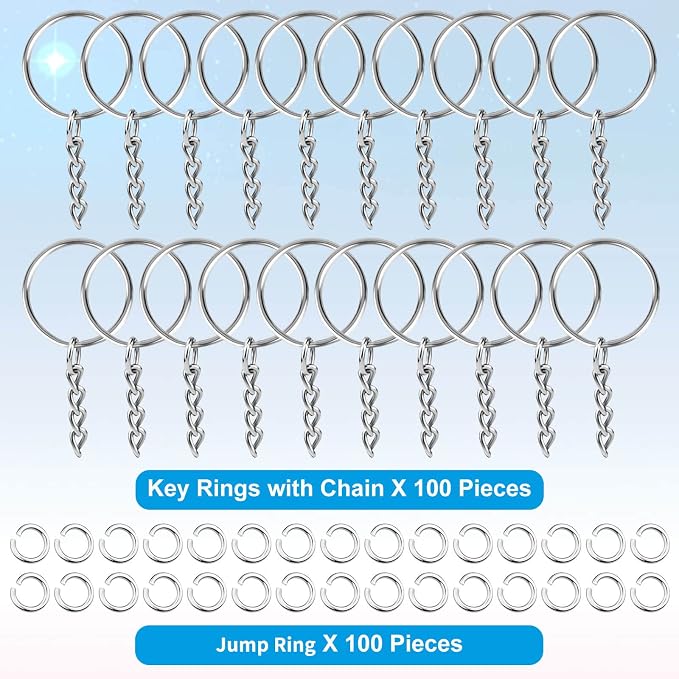 PAXCOO 150Pcs Split Key Chain Rings - Image 2