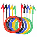 Short Alligator Clip Test Leads,Clip to Clip Insulator Test Leads,Heavy Duty Test Leads with Alligator Clips for multimeters, Battery Testing,16AWG 3.28Ft 5PCS.