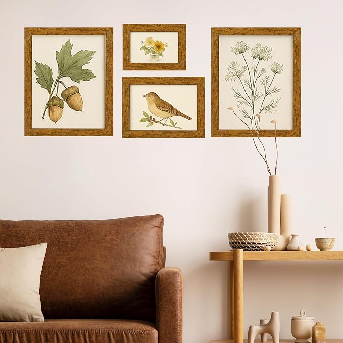 puthiac 11x14 Rustic Farmhouse Picture Frame, Honey Oak, 1 Pack | Distressed - Image 8