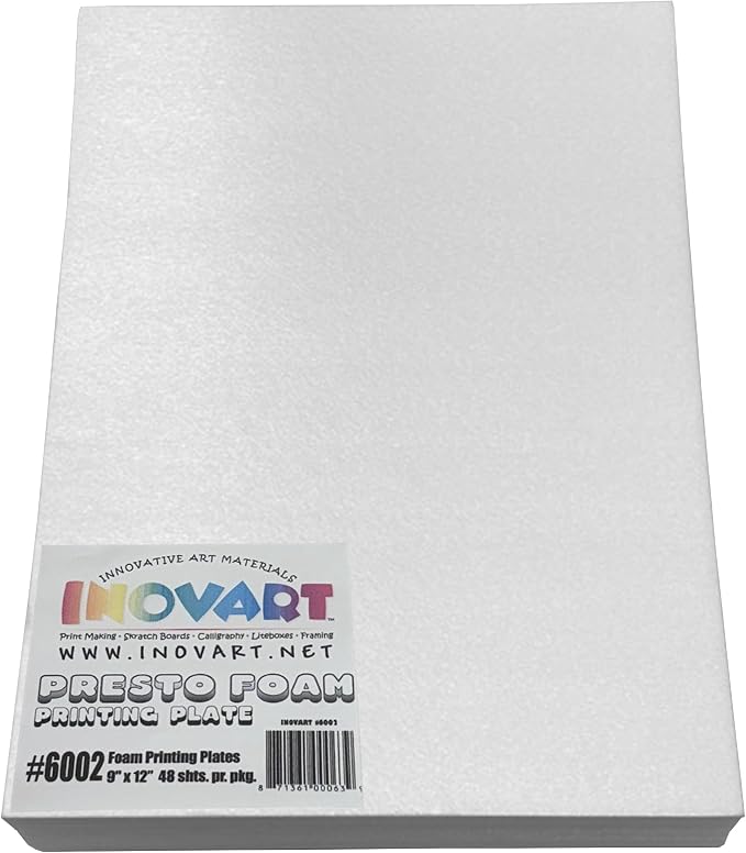 INOVART Presto Foam Printing Plates, 48 Sheets by Inovart