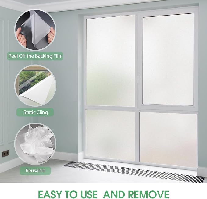 STATINT Frosted Glass Window Film Privacy Sun Blocking UV Protection Window - Image 7