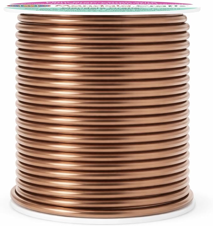 Mandala Crafts 13 Gauge Light Brown Anodized Aluminum Craft Wire, 60 FT | - Image 2