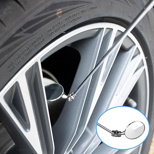 Circular Telescopic Inspection Mirror for car Maintenance, Steering Telescopic Folding Inspection Mirror, Welding Chassis Inspection, Portable Manual Tool