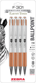 Zebra Pen F-301 Signature Series Retractable Ballpoint Pen, Stainless-Steel by ZebraPen