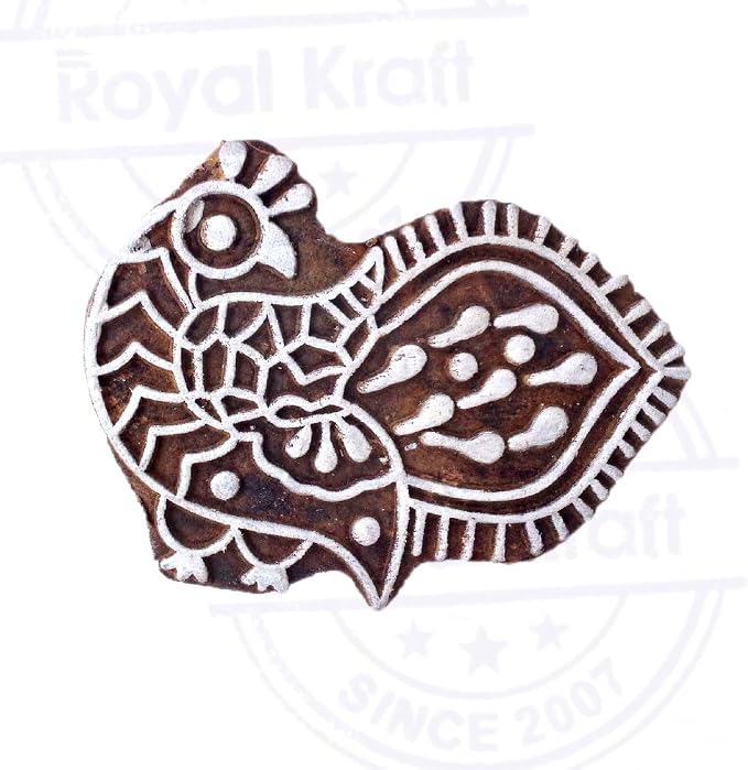 Royal Kraft Wooden Stamps DIY Fabric, Henna Printing Blocks THDtag058 - Image 3
